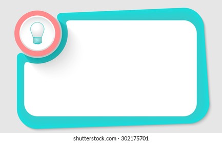 Pink circle and bulb and green frame for your text
