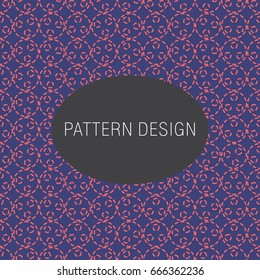 Pink circle line on blue background pattern , seamless background , vector