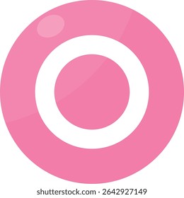 Ilustración de icono de marca de círculo rosa