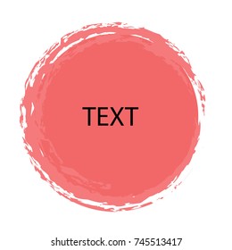 Pink circle on a white background. Logo design in illustrated Vector illustration eps10.