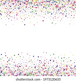 Pink Circle String Background. Fall Geometric Texture. Green Falling Round Isolated. Red Colorful Dot.