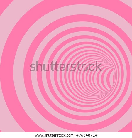 Pink Circle Striped Abstract Tunnel