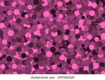 Pink circles background. Pink confetti. Vector illustration.