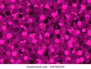 Pink circles background. Pink confetti. Vector illustration.