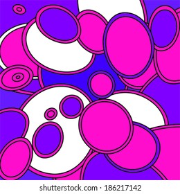Pink circles background - vector
