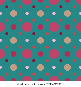 pink circles cute seamless pattern