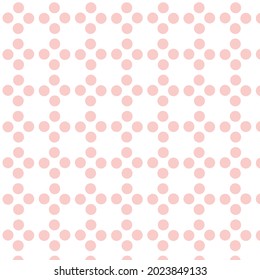 Pink circles pattern. Factory textiles. Vector.