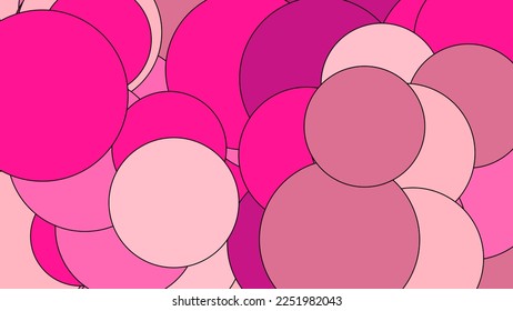 pink circles pattern over white useful as a background