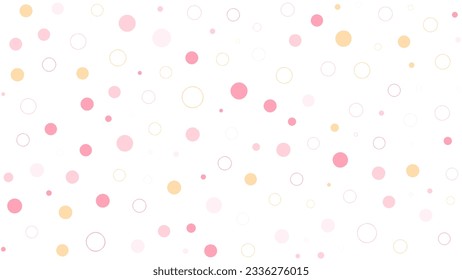 Pink circles pattern. Trendy stylish design for social media and packaging. Creative idea for medical, technology or science design. Isolated on white background. Vector