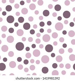 Pink circles seamless pattern. Vector illustration Simple background. Minimalistic elements wallpaper.