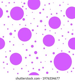 Pink circles and very small dots. Vetor seamless pink circles.