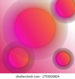 Pink circular background image used for decoration