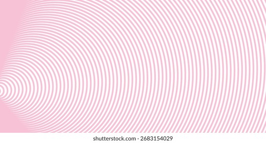 Diseño de línea mezclada circular rosa centrado en el patrón de fondo blanco inferior
