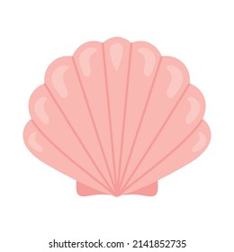 Pink Clam Design Over White Stock Vector (Royalty Free) 2141852735 ...