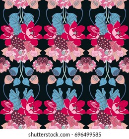 Pink Classic Seamless Lotus Pattern
