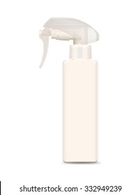 Pink Cleaning Spray Bottle Isolated on White