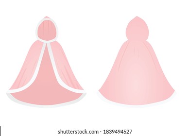 Pink cloak mantle. vector illustration