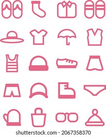 Pink clothes, illustration, vector, on a white background.
