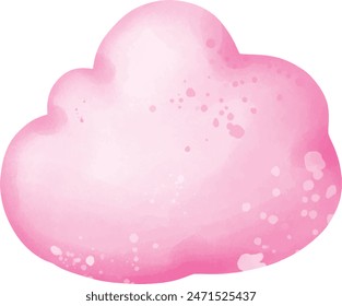 Colección de nubes rosas, dibujo de nubes rosas