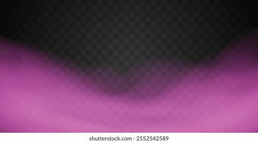Nube rosa o niebla sobre fondo transparente. Smoke. Ilustración vectorial