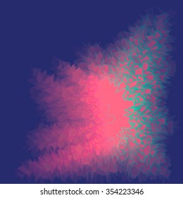 Pink cloud on blue background