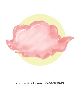 Pink cloud. Watercolor adorable pink collection. childish element. valentine design