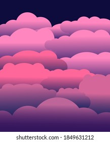 pink clouds background. abstract background for design