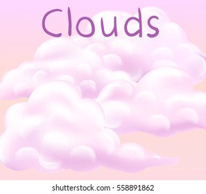 Pink clouds. Sunset