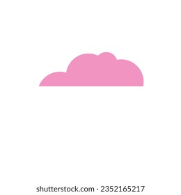 Pink clound modern vector element