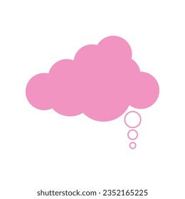 Pink clound modern vector element