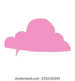 Pink clound modern vector element