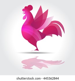 Pink cock logotype.