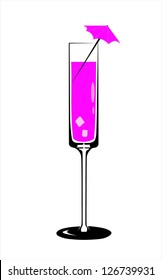 Pink cocktail