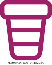 Café rosa, ilustración, vector sobre fondo blanco.