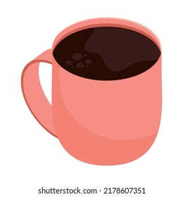pink coffee cup over white