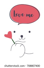 Pink collection for banners,Placards with bear and heart