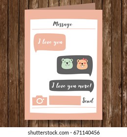 pink collection for banners,Placards with message chat