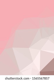Pink Color Abstract trianglify Generative Art background illustration