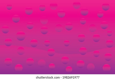 Pink color background design. 3d soft ball vector illustration.
