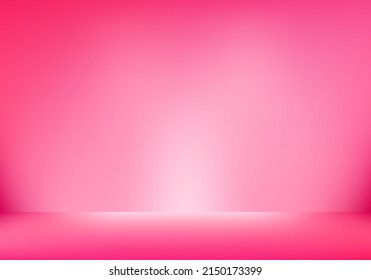 pink color background with shine effect. vector illustration. 3D room design 