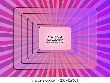 Pink color burst background for print, gift, web, scrap and patchwork, colorfull ray background, vector, illustration