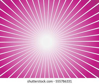 Pink color burst background. Vector illustration