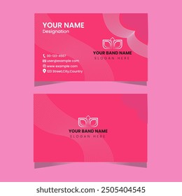 Pink color Creative business card design