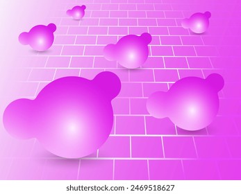 Pink color dominated liquid background in vector form