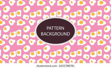 Pink color for fried egg pattern background
