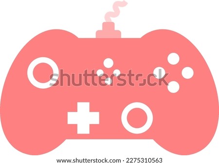 Pink Color Gaming Controller Illustration