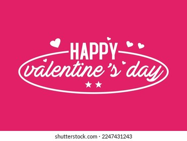 Pink color of happy valentine's banner design