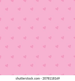 Pink color heart patterns on pink background, vector, textile, fabric, covering, packaging, decorative