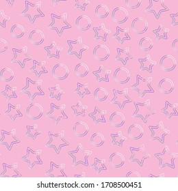 Pink color heart seamless pattern.