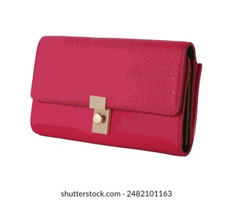 pink color icon logo sign wallet cash money art buy hand  box brown coco model woman lady female kit hold fancy gift wear vector coco detail model trend style Italy Paris carry cloth buy case Fendi
